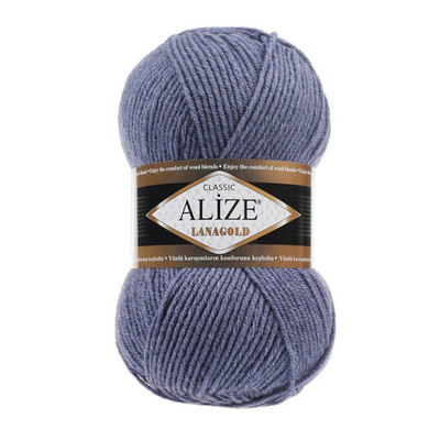 Пряжа Alize (Ализе) Lana Gold / уп.5 мот. по 100 г, 240м, 203 джинса A