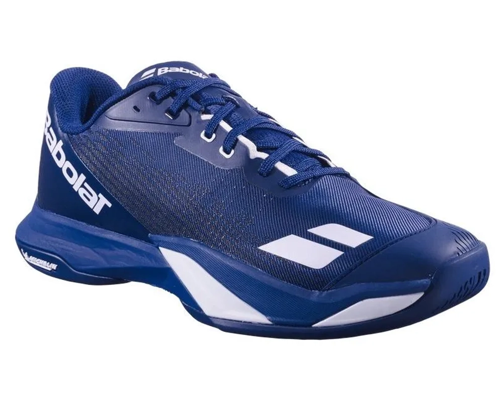 Мужские кроссовки теннисные Babolat Jet Mach 4 All Court Wide - dark blue/white