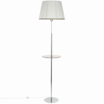 Citilux Линц CL402970T Торшер хром со столиком и белым абажуром
