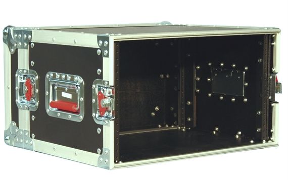 GATOR G-TOUR EFX6 - рэковый флайт-кейс,6 U,красные ручки с резиновым покр.,дерево,черн., вес 12,99кг