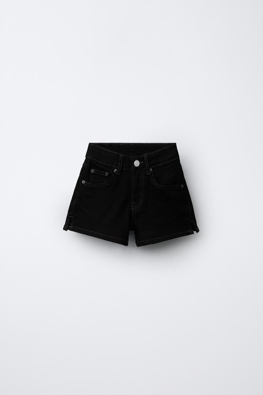 ZARA ДЖИНСОВЫЕ ШОРТЫ, ЧЕРНЫЙ