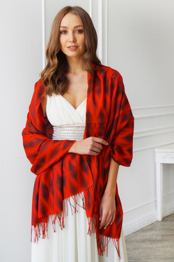 LIGVIANNI Палантин Kerchief Red