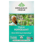 Organic India, чай тулси с перечной мятой, без кофеина, 18 пакетиков для заваривания, 30,6 г (1,08 унции)