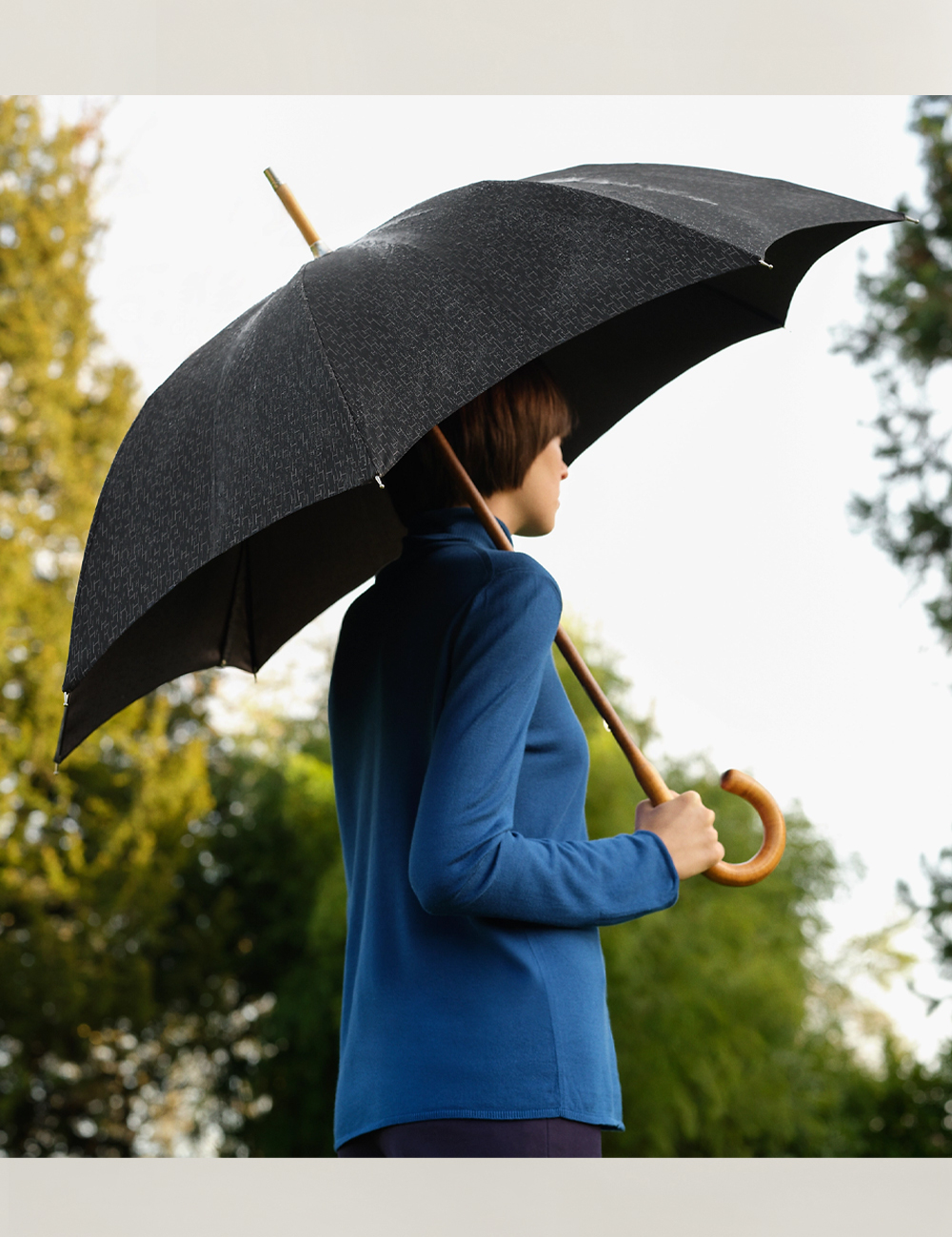 Зонт Hermes Pluie de H long Noir