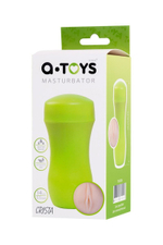 Мастурбатор-вагина A-Toys в зеленой колбе (Цвет: телесный)