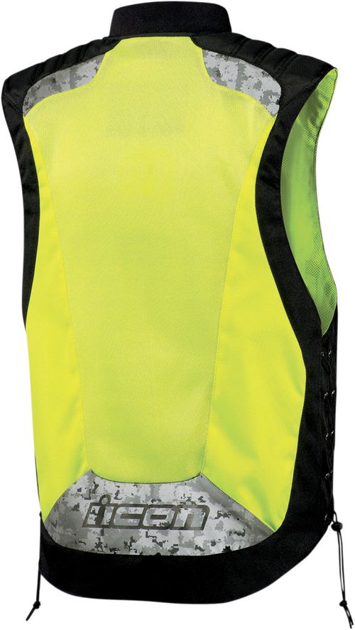 Купить Мотожилет Текстильный Icon Interceptor Reflective / Желтый