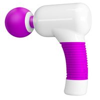 Розово-белый вибромассажёр Волшебный пистолет Pretty Love Super Power Massage Gun BW-055013