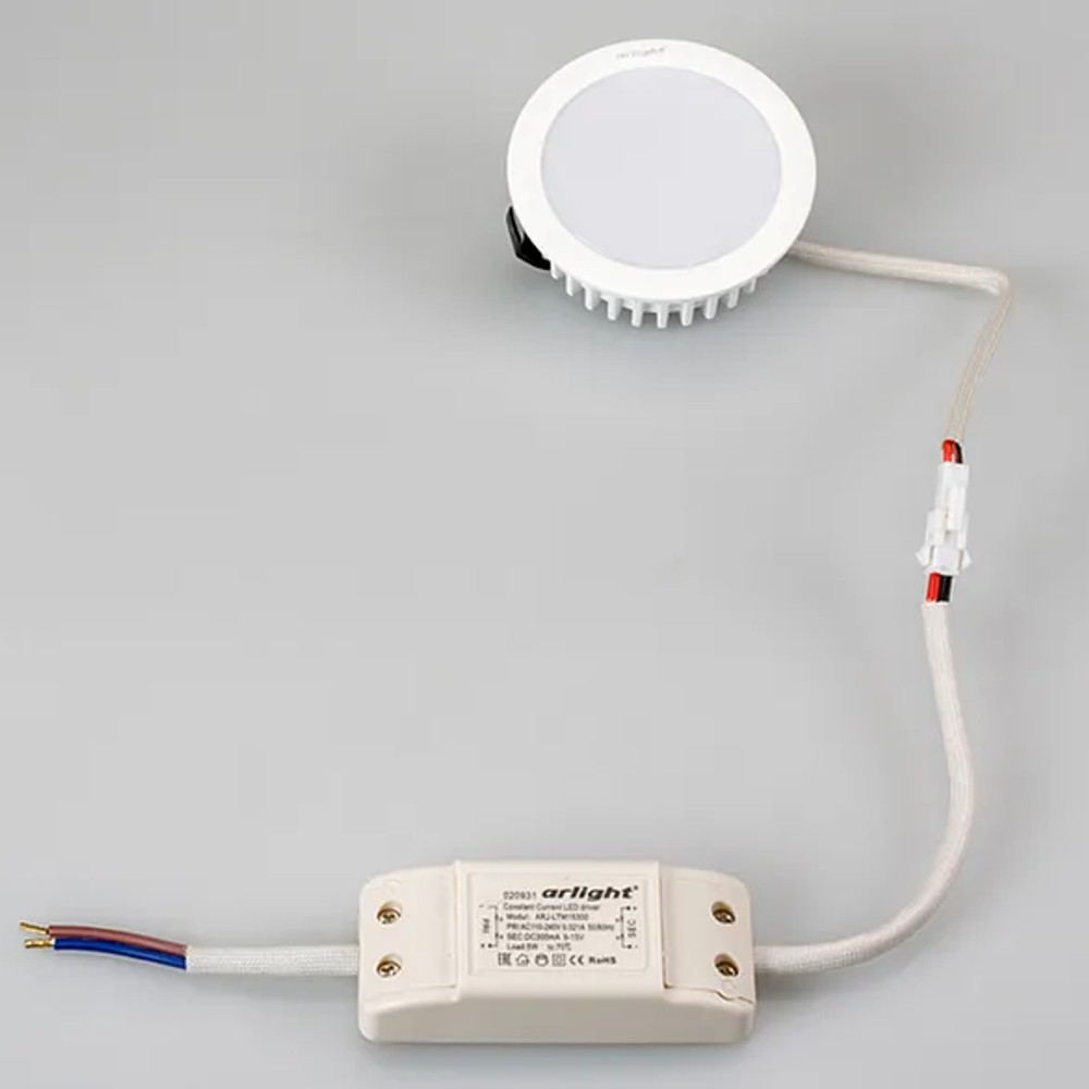 Светодиодный светильник LTM-R70WH-Frost 4.5W Warm White 110deg (Arlight, IP40 Металл, 3 года) 020771