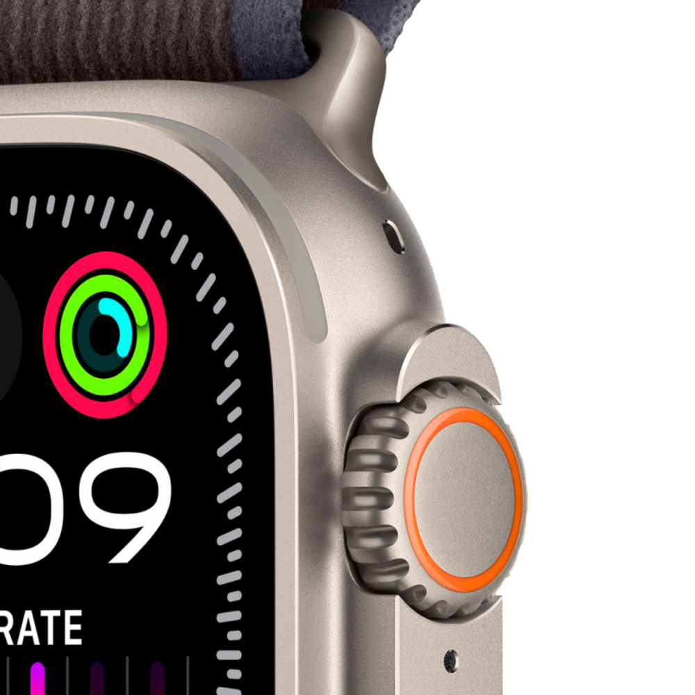 Apple Watch Ultra 2, 49 мм, GPS + Cellular, корпус из титана, ремешок Trail синего/черного цвета