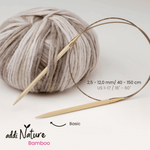 Спицы, круговые, бамбук addiNature Bamboo 80 см
