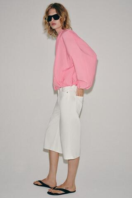 ZARA КУРТКА-БОМБЕР — ZW COLLECTION, РОЗОВЫЙ