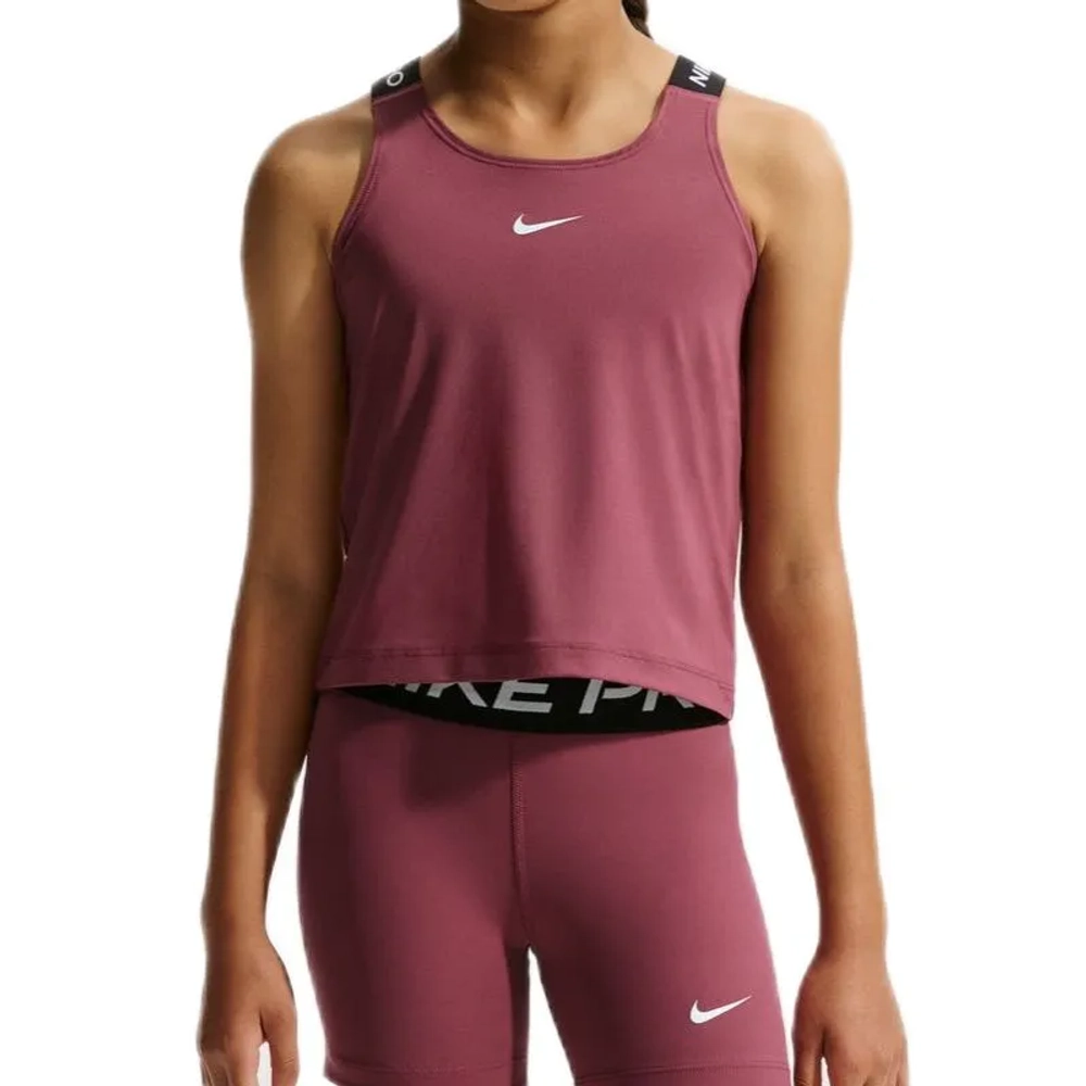 Футболка для девочки Nike Kids Pro Sleeveless - pink smoke/white