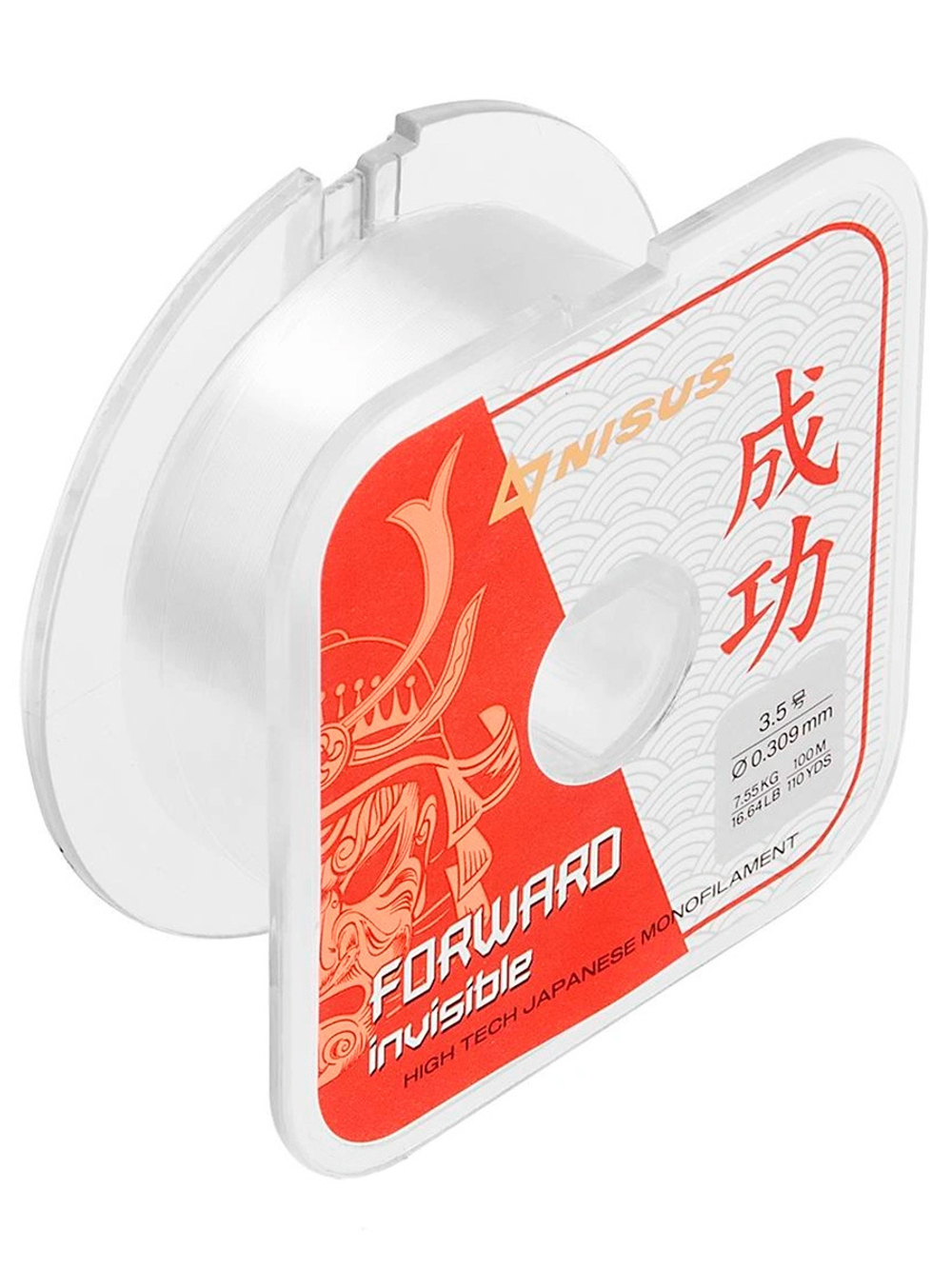 Леска для рыбалки Nisus FORWARD Invisible Nylon 0,496mm/100m (N-FI-0496-100)