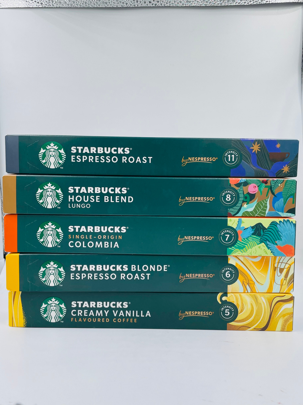 Кофейные капсулы Starbucks для Nespresso, набор из 5 видов по 10 капсул, 275 г (Швейцария)