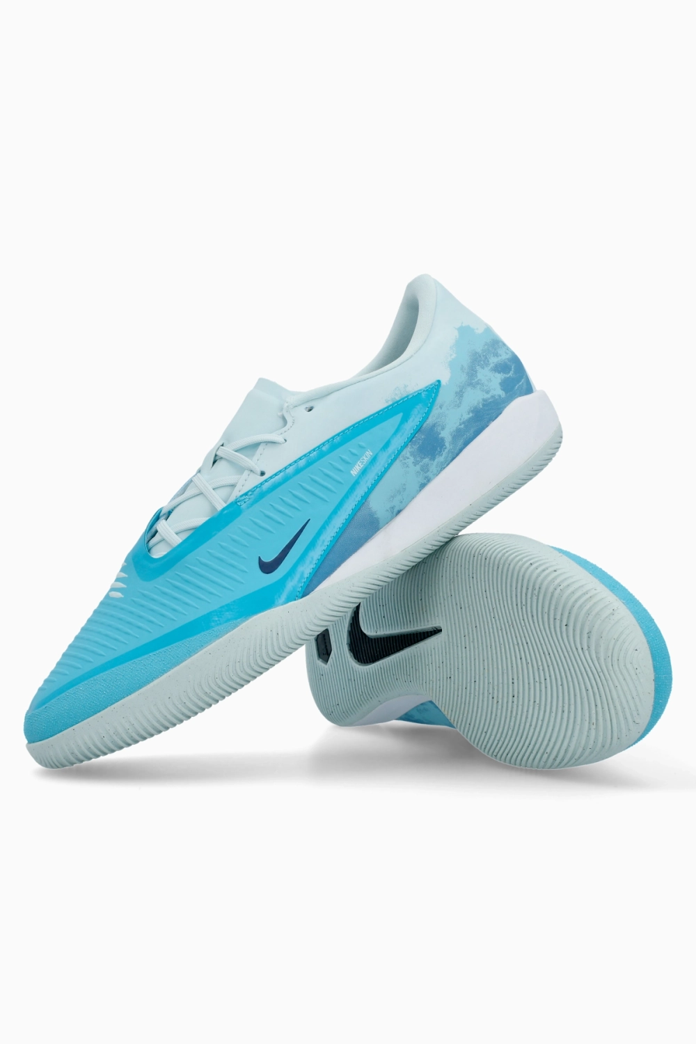 Футзалки Nike Phantom 6 Low Academy Erling Haaland IC - голубой