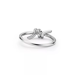 Кольцо из белого золота 18k  с бриллиантами, Tiffany 💠 Knot -  Единственное в наличии