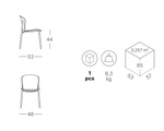 Стул деревянный Scab Design Finn Metal Wood, черный матовый никель, бук матовый аквамарин
