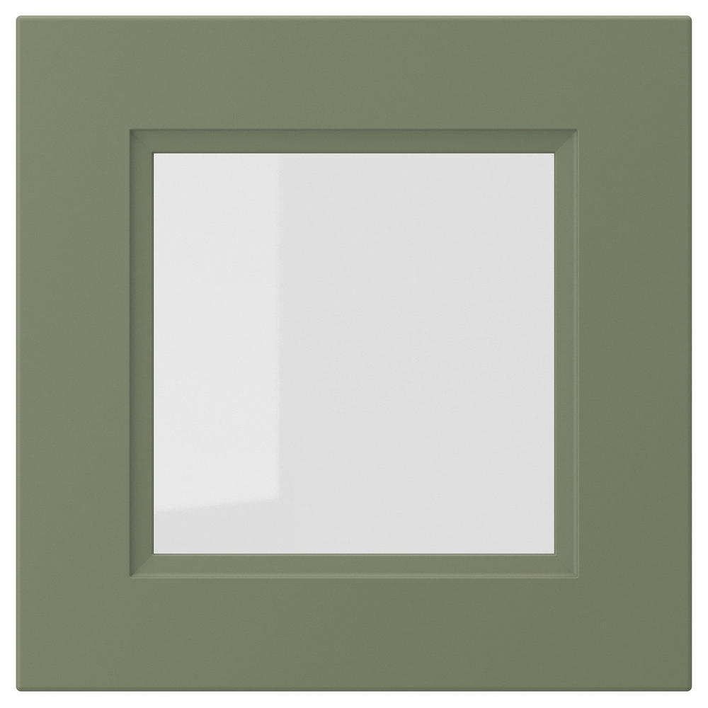 IKEA AXSTAD  (ИКЕА АКССТАД)  -  Дверца стеклянная - серо-зелёная 40x40 см