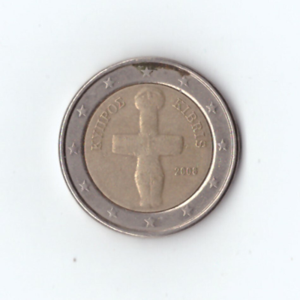2 евро 2008 года. Кипр. Помосский идол VF