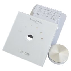 Настенный регулятор громкости звука настенный Steam&water SOUND CONTROL White 50 (Цвет черный, 5 уровней громкости, 4-8 Ом, 30W)