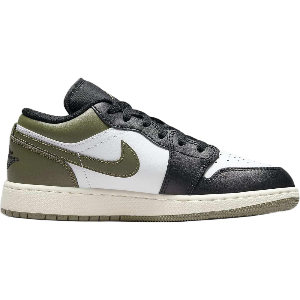 Jordan Air Jordan 1 Low top Basketball Shoes Black Green Unisex