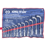 KING TONY (1812MR) Набор торцевых Г-образных ключей, 8-24 мм, 12 предметов