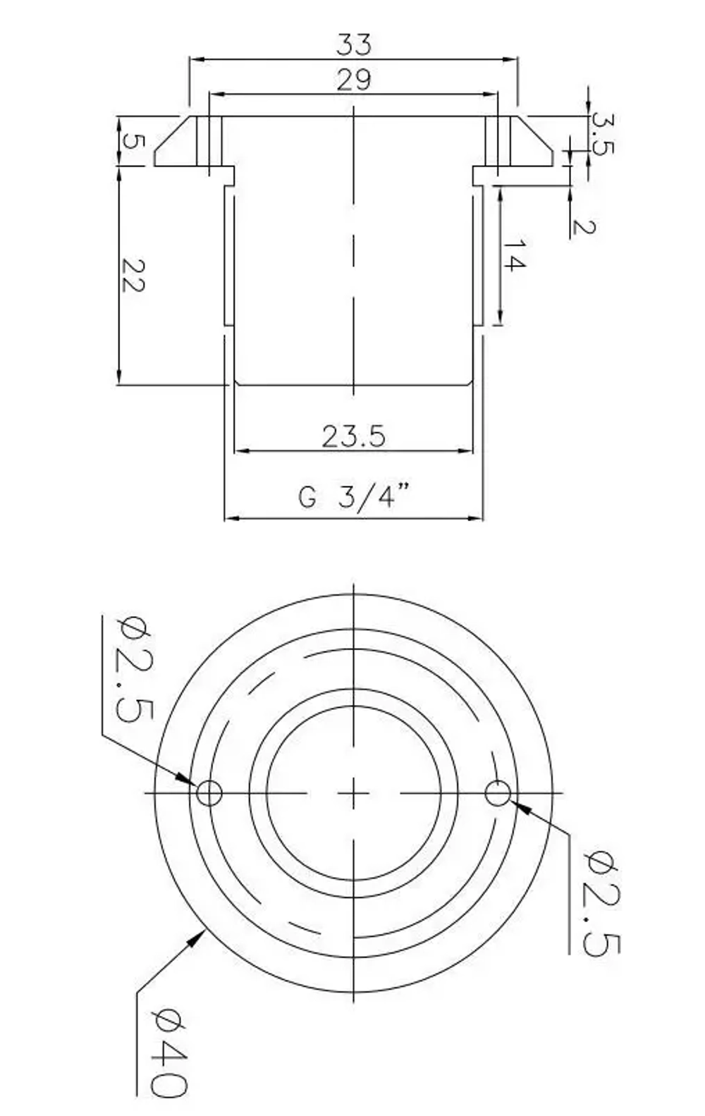 Пьезокнопка сенсорная G3/4"НР с кабелем 5м