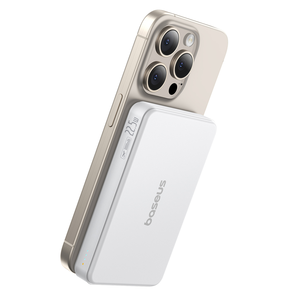 Внешний аккумулятор + Беспроводная зарядка Baseus Airpow II Qi2+C+U 10000mAh 22.5W (MagSafe)