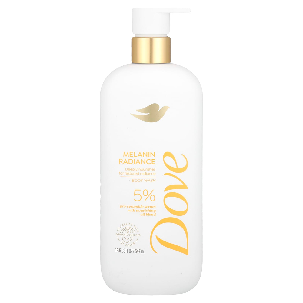 Dove, Гель для душа с меланином, для сияния кожи, 547 мл (18,5 жидк. Унции)