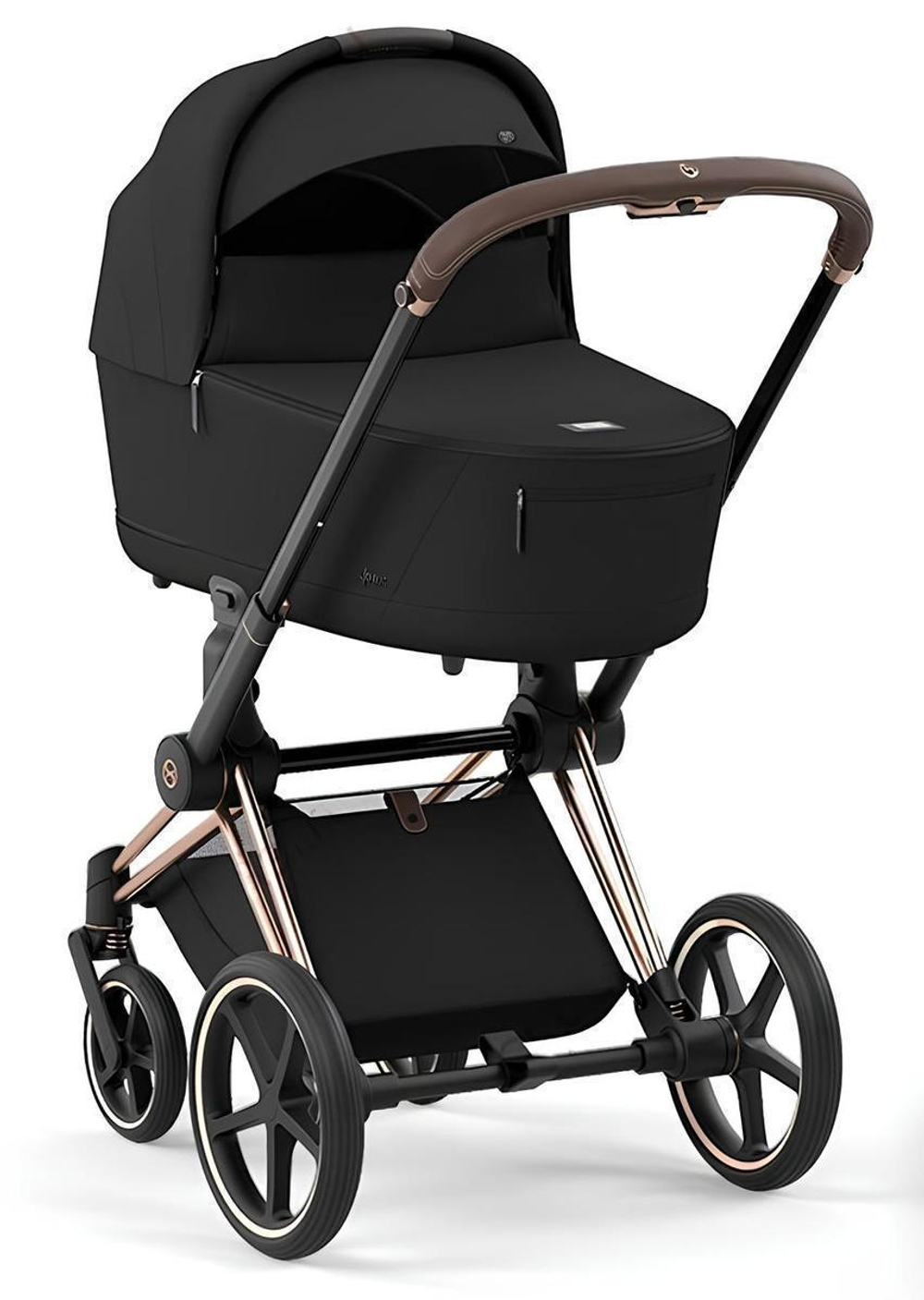 Коляска 3 в 1 Cybex Priam IV Rosegold complete и автокресло Cloud T i-Size Sepia Black Plus Sepia Black