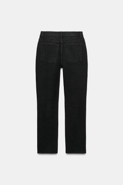 ZARA ДЖИНСЫ SLIM С ВЫСОКОЙ ПОСАДКОЙ TRF CONFORT, ЧЕРНЫЙ