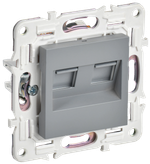 SKANDY Розетка компьютерная двойная RJ45 кат.6 SK-K04Gr серый IEK