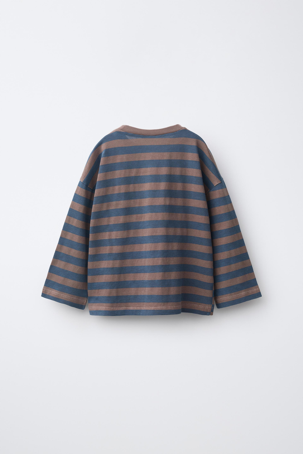 ZARA ФУТБОЛКА В ПОЛОСКУ, КОРИЧНЕВЫЙ