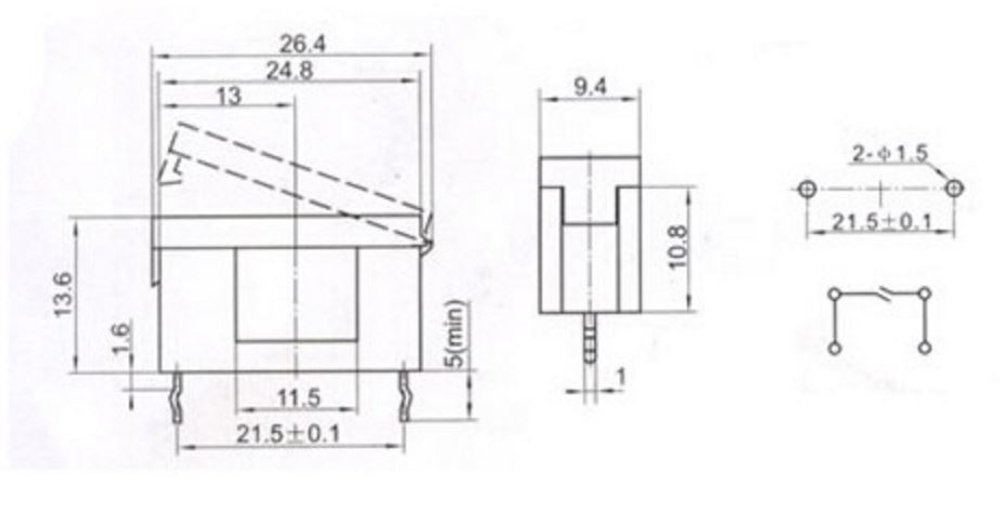 Держатель предохранителя 5*20mm - П