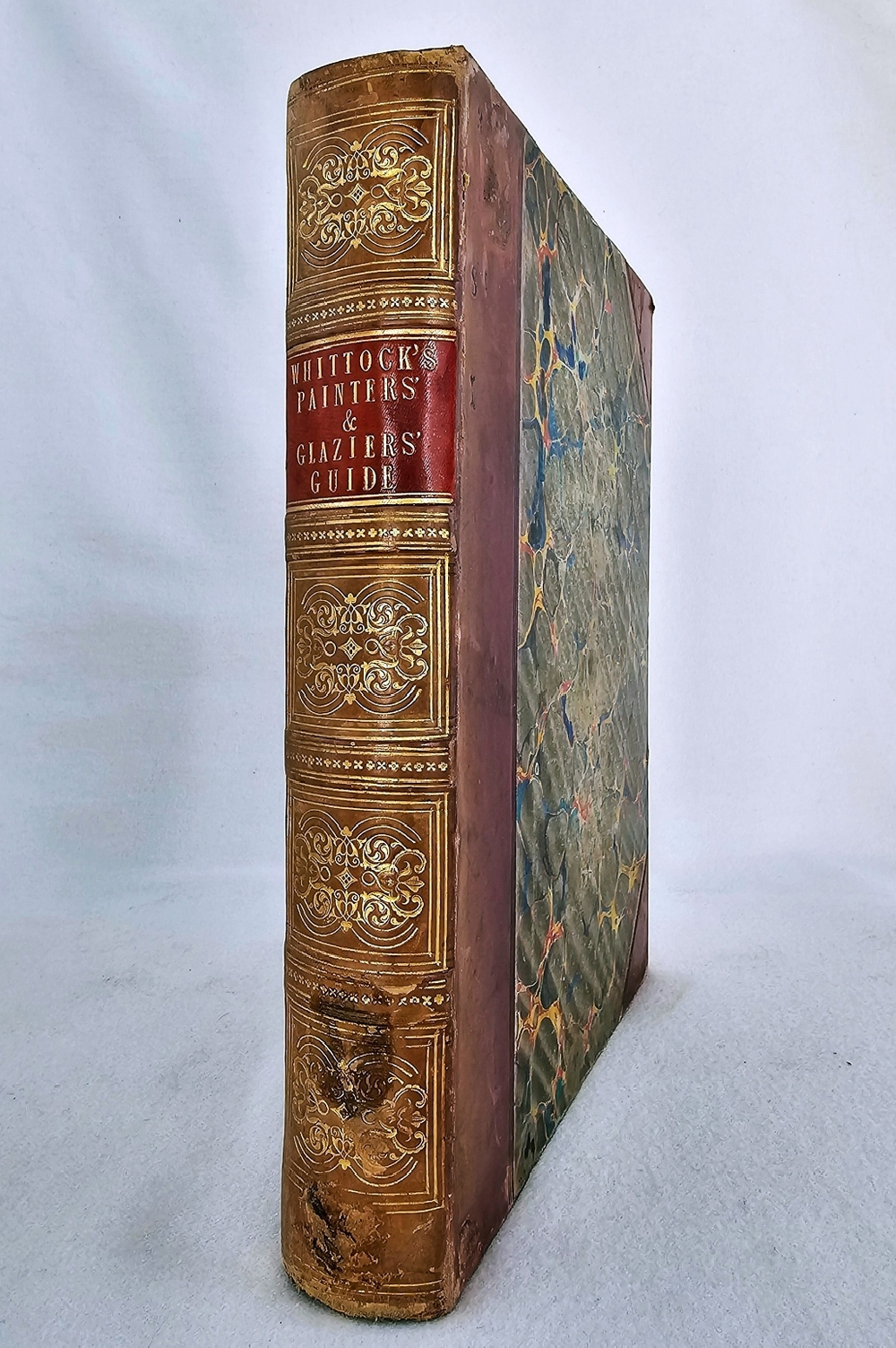 "The decorative painters and glaziers guide; containing the most approved methods of imitating oak, mahogany, maple, rose, cedar, coral, and every other kind of fancy wood". Whittock, N.. 1841г. - антикварная книга