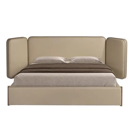 Кровать Angel Cerda 7218, 180х200 см из экокожи цвета норки