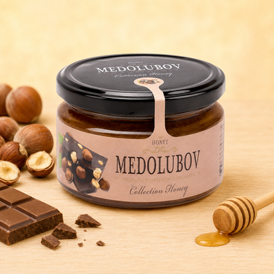 Крем-мёд MEDOLUBOV «Фундук и шоколад», 250 мл