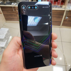 Крышка для Honor View 20 - задняя стеклянная панель "Хорошее качество" (чёрного цвета)