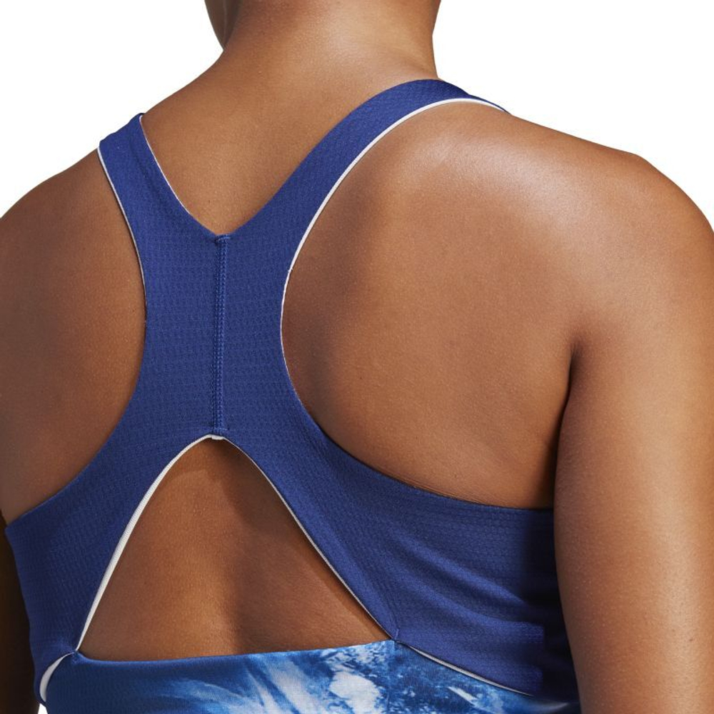 Женский топ теннисный Adidas Melbourne Y-Tank - разноцветный/victory blue/white