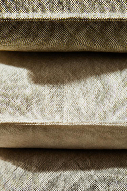 ZARA HOME ЛЬНЯНОЙ ЧЕХОЛ НА ПОДУШКУ, ЖЕЛТОВАТО-БЕЛЫЙ