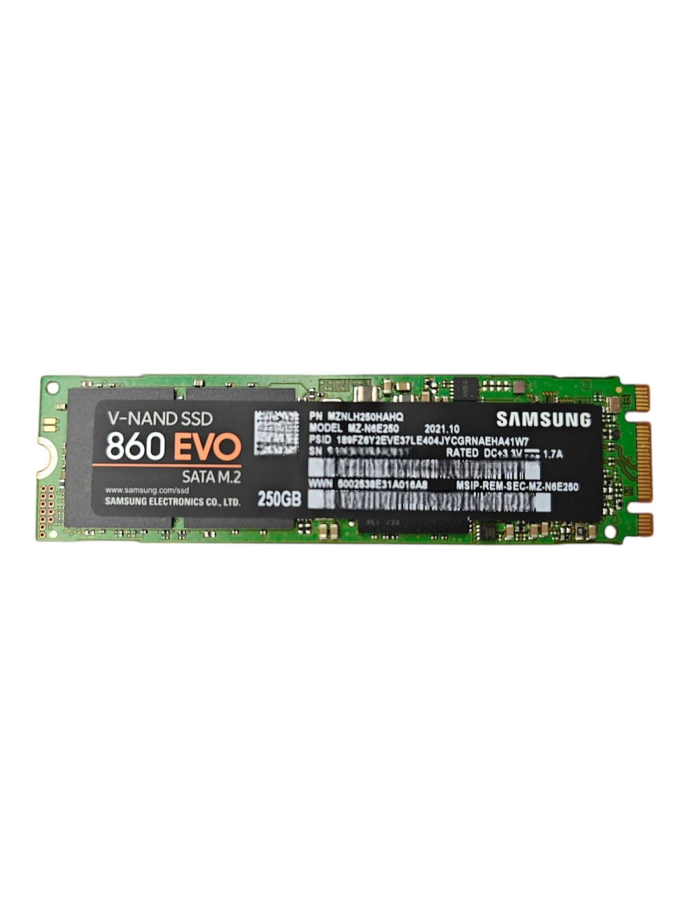 Samsung 860 EVO 250 ГБ Внутренний SSD-диск M.2 SATA (MZ-N6E250BW)