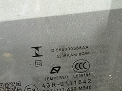 Стекло двери передней левой (форточка) Omoda C5 22-нв Б/У Оригинал 555000388AA