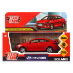 Модель ин. мет. "Hyundai Solaris" 12см, двер, баг, красн, коробка SOLARIS2-12-RD (Технопарк)
