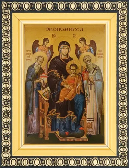 Икона БМ "Экономисса", вид 2, 6х9 в раме 8х11