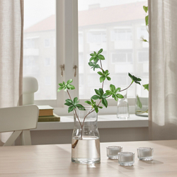 IKEA TIDVATTEN (ИКЕА ТИДВАТТЕН) — Ваза, прозрачное стекло, 17 см, фото 6