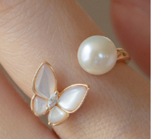 Кольцо "Pearl Butterfly"