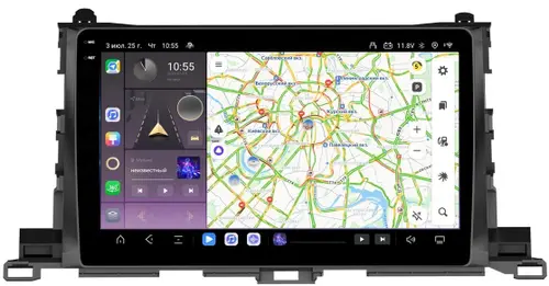 Магнитола для Toyota Highlander 3 2014-2020 - Kuberg OL-1601 QLed+2K, Android 13, Быстрейшая, CarPlay, 4G SIM-слот