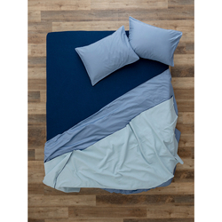 Простыня на резинке 180x200x30см Tkano Essential темно-синяя