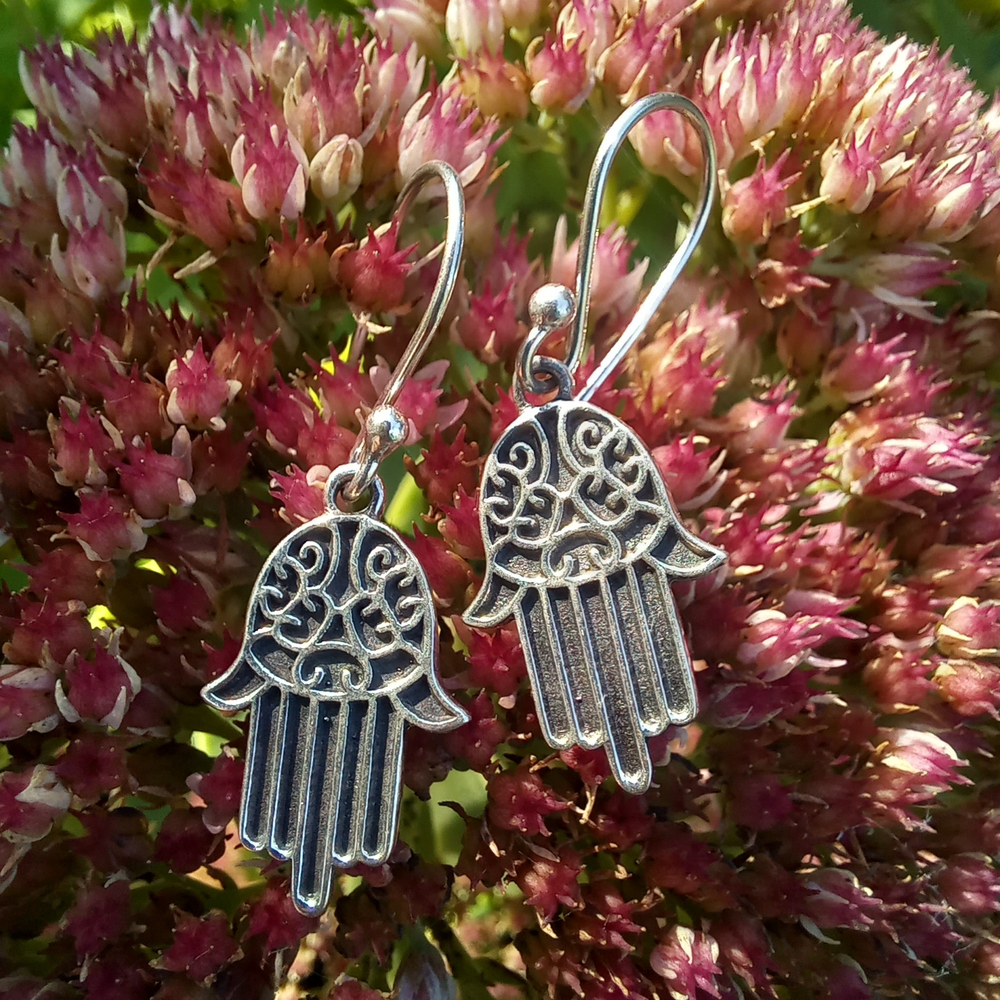 Серьги ХАМСА, серебро