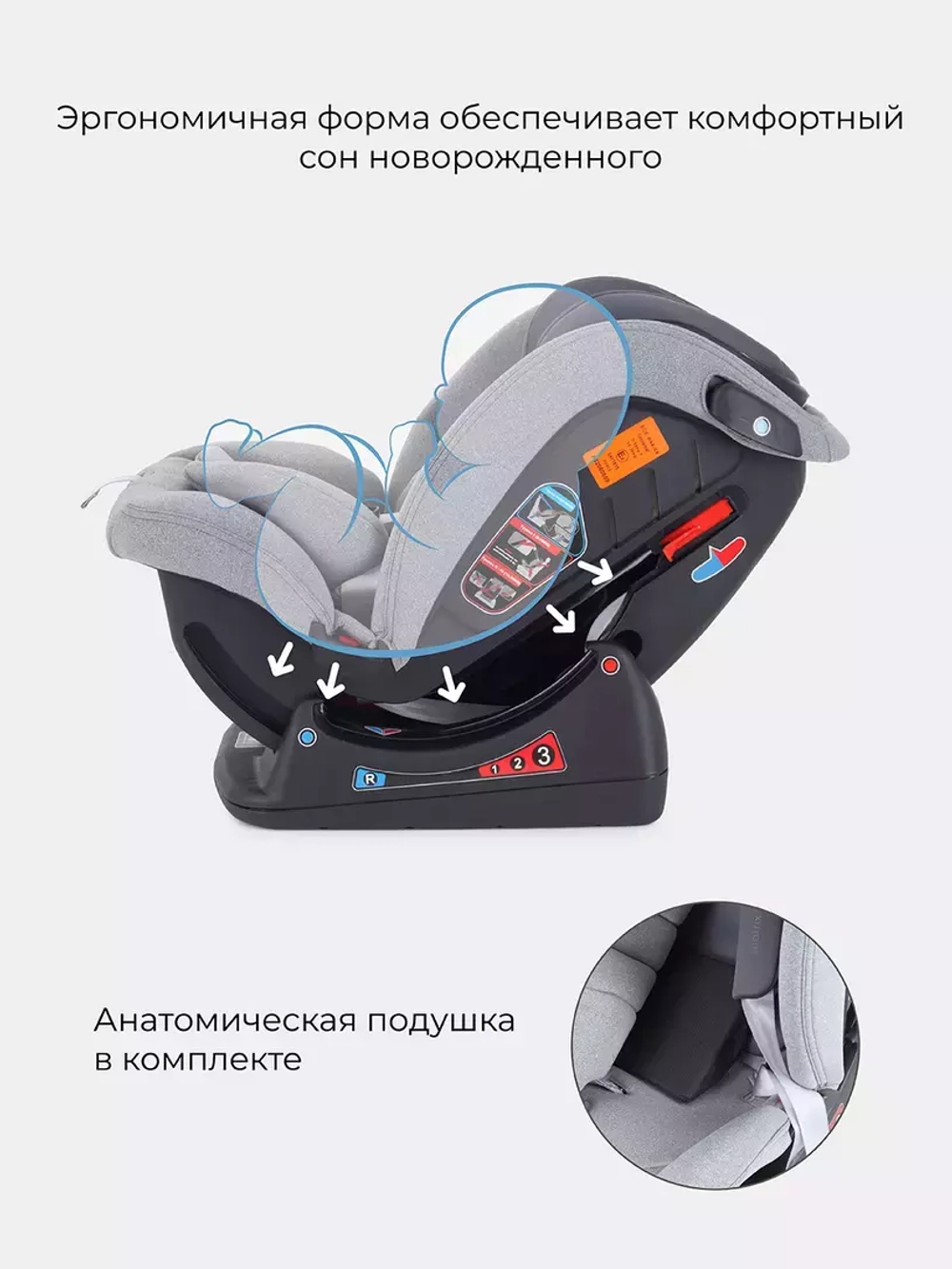 Автокресло RANT AY913 "MATRIX" Active Line (Grey) группа 0+-1-2-3  (0-36 кг)